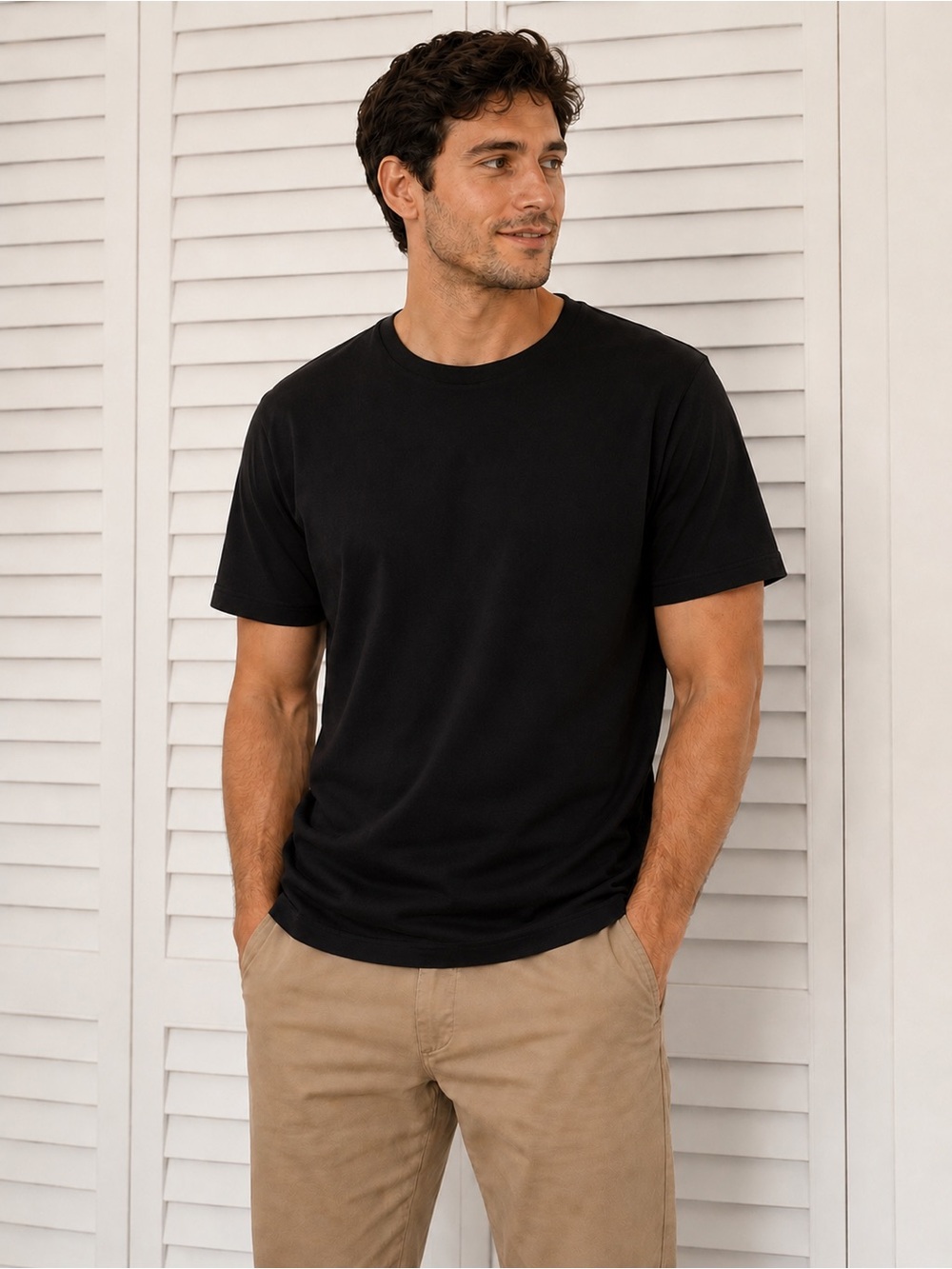 Lacoste NWOT Navy Short Sleeve Undershirt/Tee Classic Crew Neck.